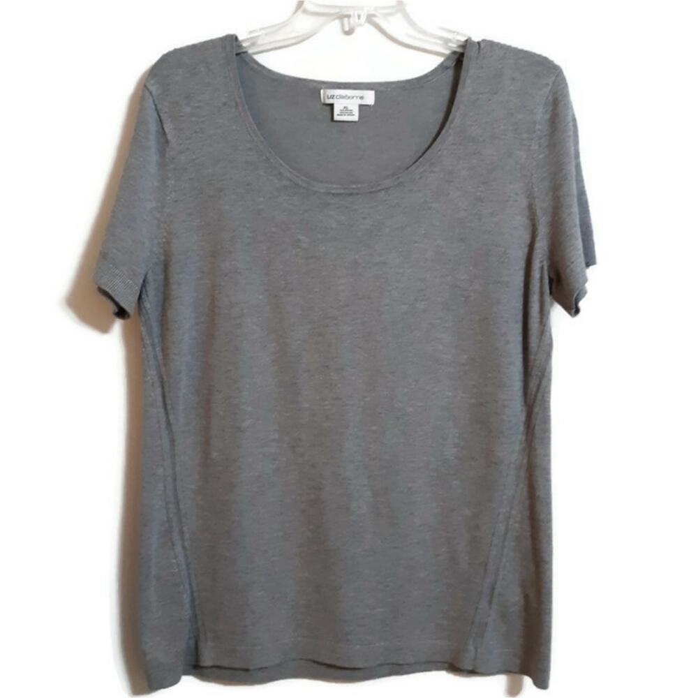 Slim fit short sleeve sweater sz XL gray soft